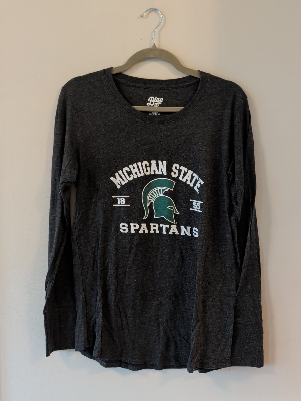Michigan State Spartans Women's Long Sleeve Tee - Charcoal
